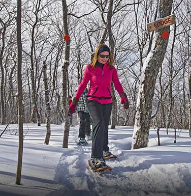 snowshoeing